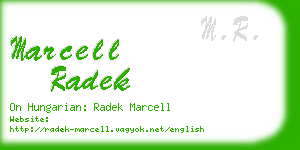 marcell radek business card